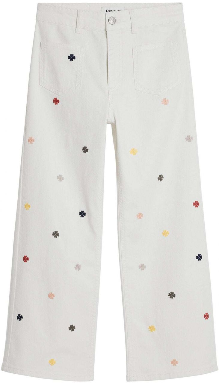 Desigual Džínsy  námornícka modrá / žltá / svetlosivá / biely denim