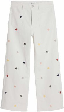 Desigual Džínsy  námornícka modrá / žltá / svetlosivá / biely denim
