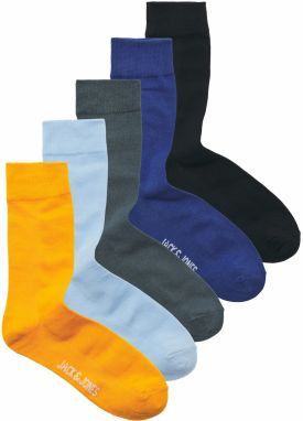 JACK & JONES Ponožky 'JACCHESTER'  modrosivá / pastelovo modrá / tmavomodrá / zlatá žltá