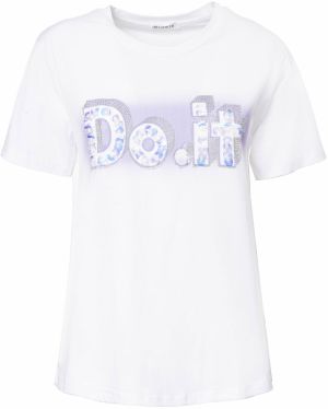 Influencer Tričko 'Do-It'  svetlofialová / strieborná / biela