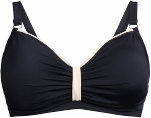 Swim by Zizzi Bikinový top 'Maria'  rosé / čierna