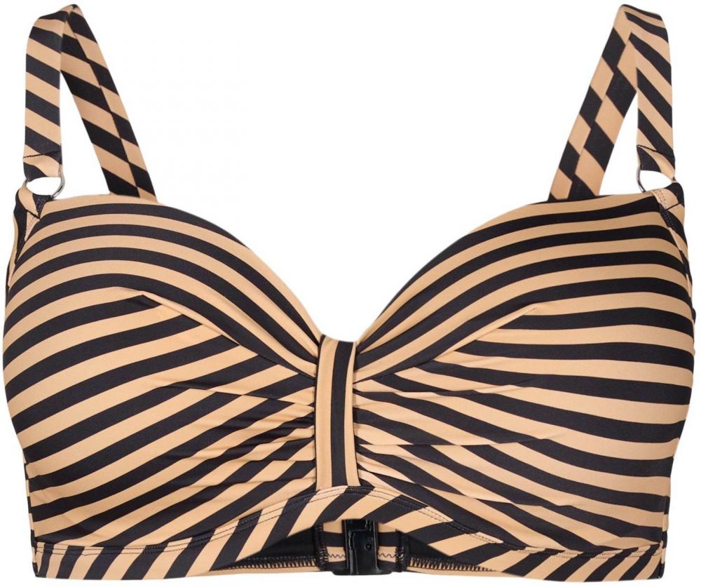Swim by Zizzi Bikinový top 'Tenna'  mokka / čierna
