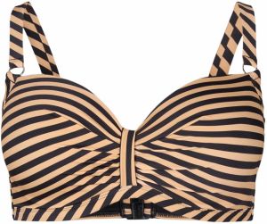 Swim by Zizzi Bikinový top 'Tenna'  mokka / čierna