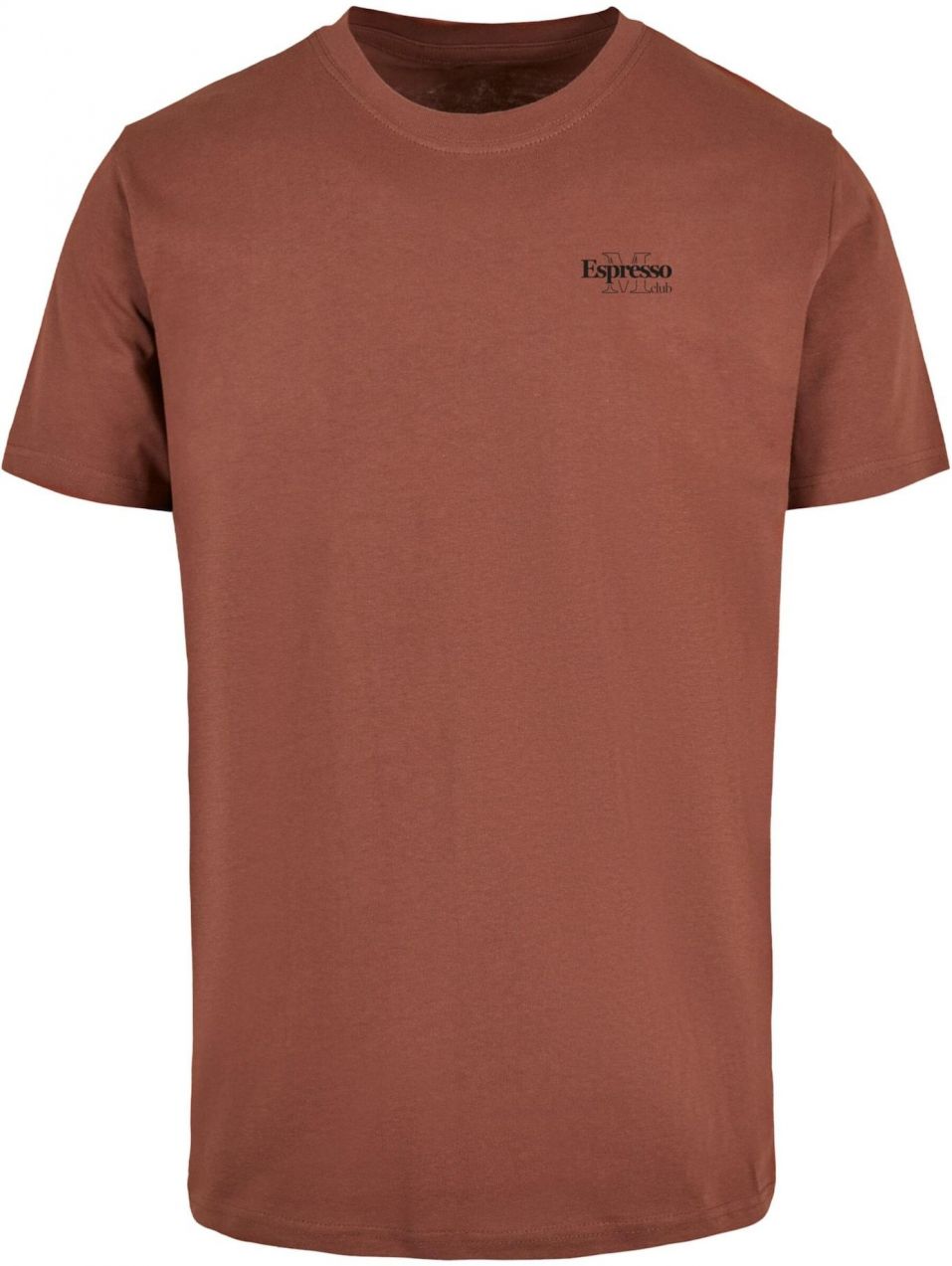 Mister Tee Tričko 'Espresso'  hrdzavohnedá / čierna / biela