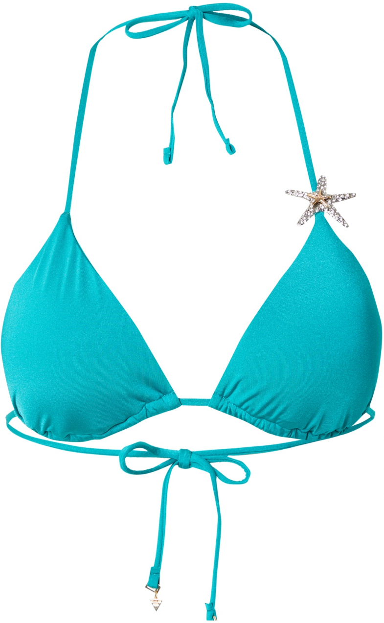 GUESS Bikinový top  tyrkysová