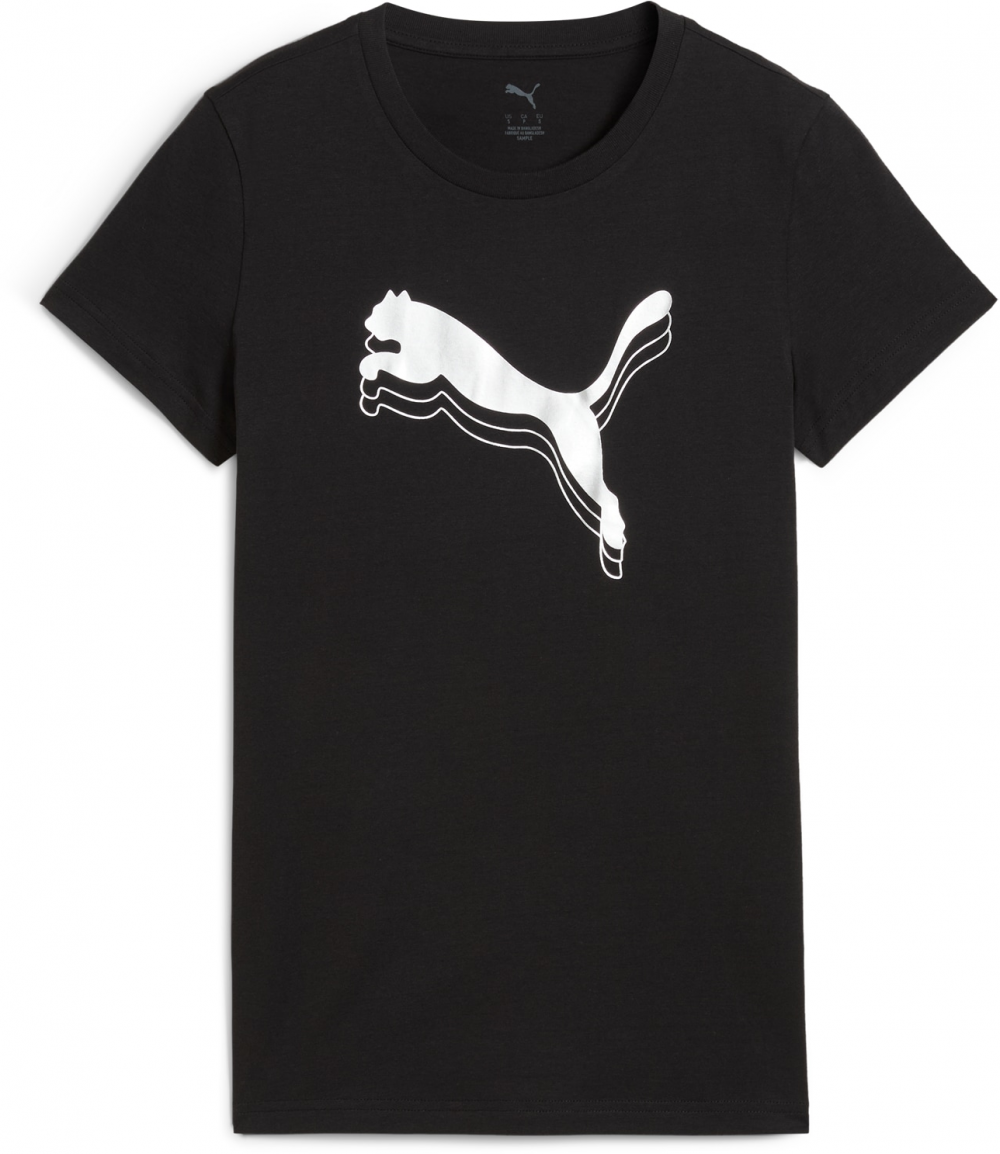 PUMA Funkčné tričko 'ESS'  čierna / biela