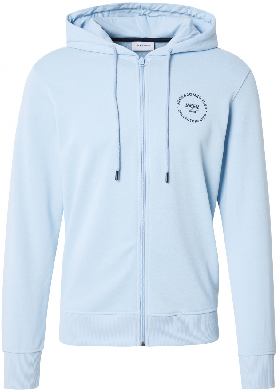 JACK & JONES Tepláková bunda 'JJSIMON'  námornícka modrá / svetlomodrá
