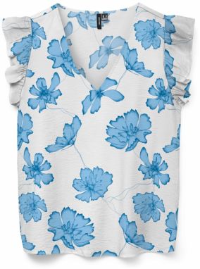 VERO MODA Blúzka 'VMJOSIE'  azúrová / biela
