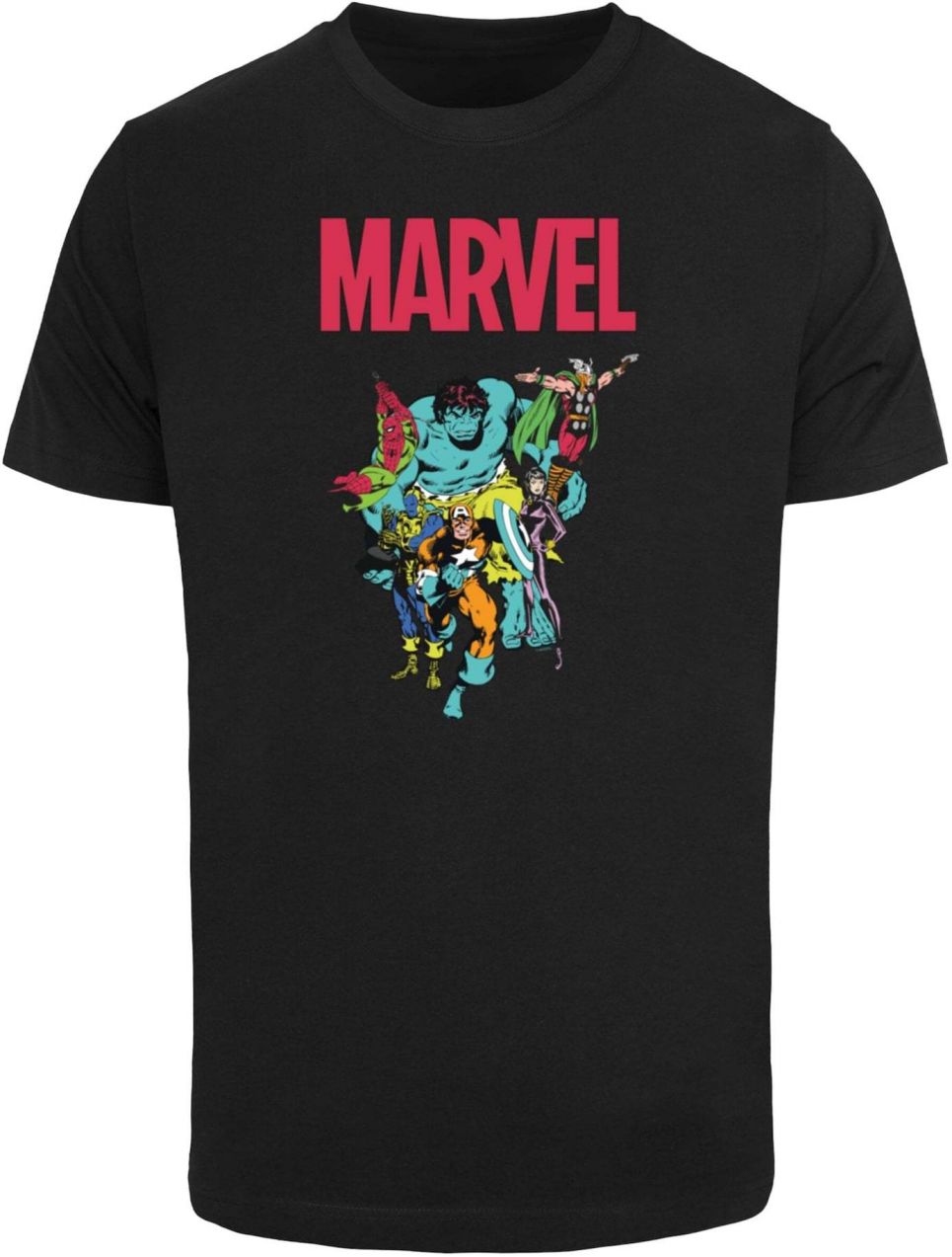Merchcode Tričko 'Marvel Universe Avengers Pop Group'  tyrkysová / zelená / červená / čierna