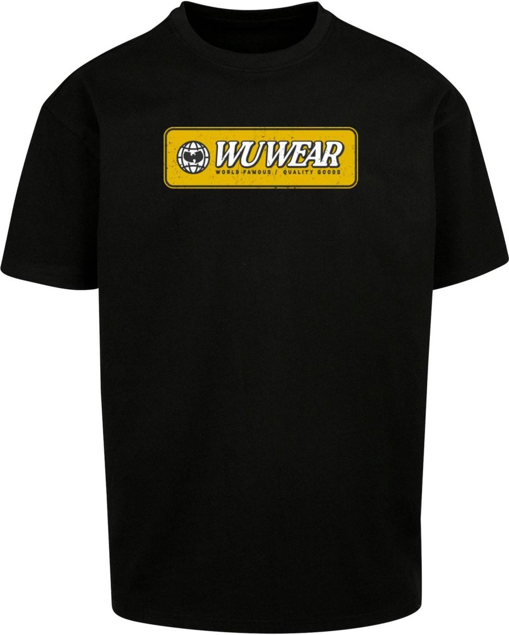 Mister Tee Tričko 'WU Wear Earth'  šafránová / čierna / biela