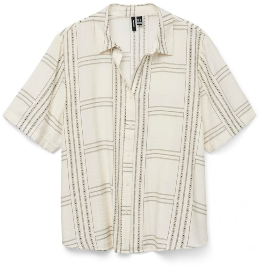 VERO MODA Blúzka 'VMJOSIE BERTA'  olivová / biela