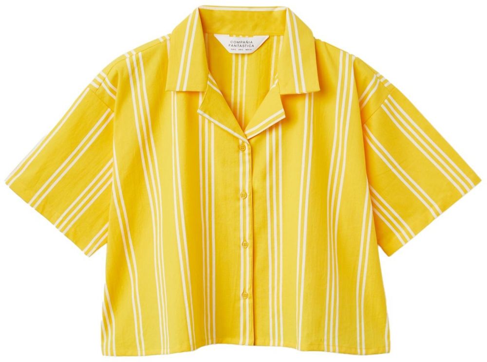Compania Fantastica Blúzka 'Camisa'  tmavožltá / biela