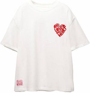 Pull&Bear Tričko 'BOB MARLEY'  červená / biela