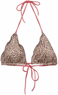 Pull&Bear Bikinový top  svetlobéžová / hnedá / svetločervená