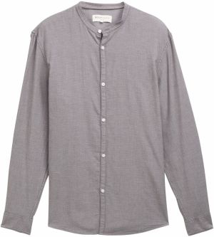 TOM TAILOR DENIM Košeľa  svetlosivá / tmavosivá