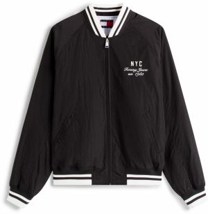 Tommy Jeans Prechodná bunda  čierna / biela