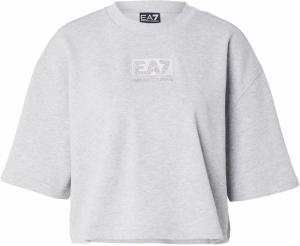 EA7 Emporio Armani Tričko  sivá melírovaná / strieborná