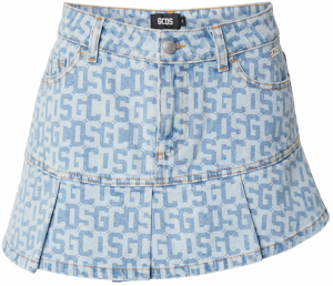 GCDS Sukňa  modrosivá / modrá denim