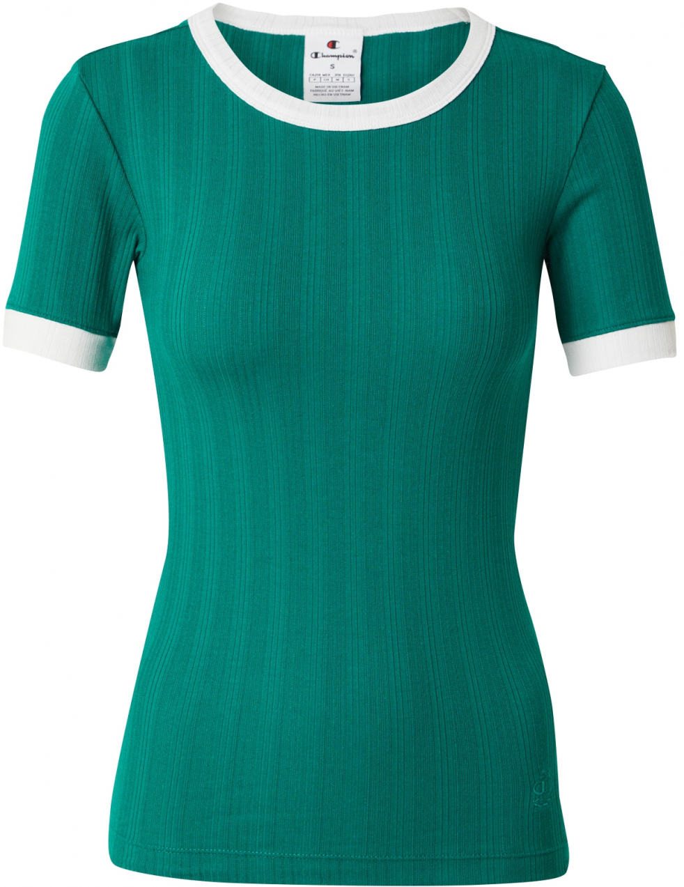 Champion Authentic Athletic Apparel Tričko  smaragdová / biela