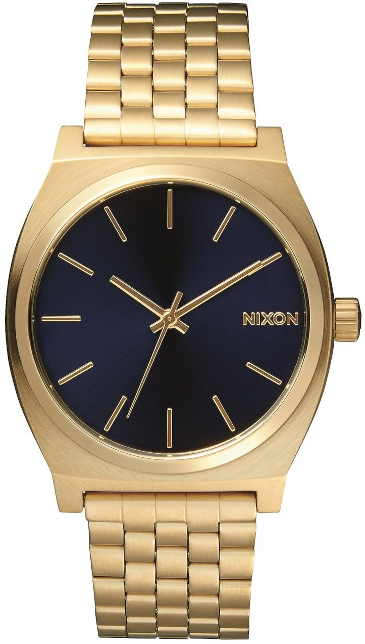 Nixon Analógové hodinky 'Time Teller'  tmavomodrá / zlatá žltá