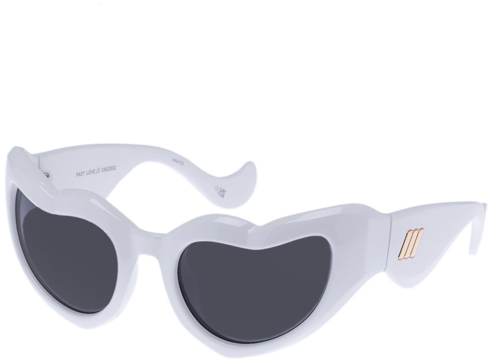 LE SPECS Slnečné okuliare 'Fast Love'  čierna / biela