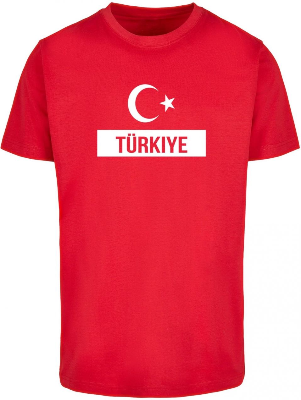 Merchcode Tričko 'Football - Turkey'  červená / biela