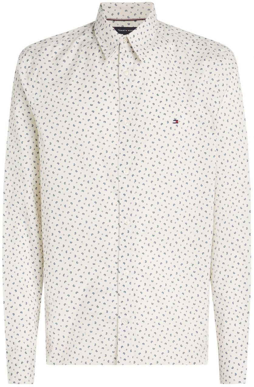 TOMMY HILFIGER Košeľa  tmavomodrá / biela
