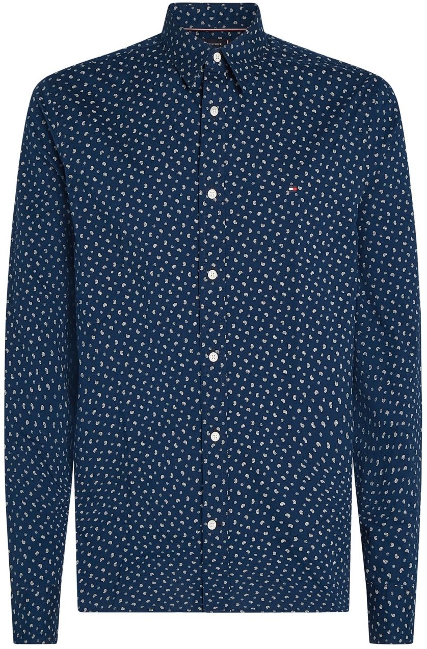 TOMMY HILFIGER Košeľa  tmavomodrá / biela