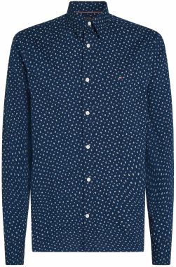 TOMMY HILFIGER Košeľa  tmavomodrá / biela