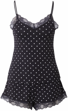 Hunkemöller Pyžamo 'Cami'  čierna / biela