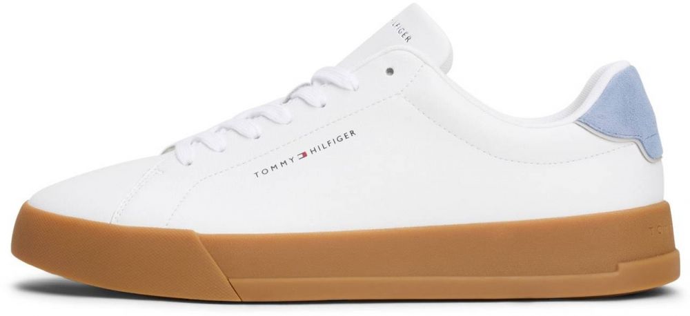 TOMMY HILFIGER Nízke tenisky 'Court Ess'  svetlomodrá / biela