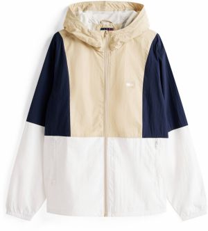 Tommy Jeans Prechodná bunda  námornícka modrá / biela / prírodná biela