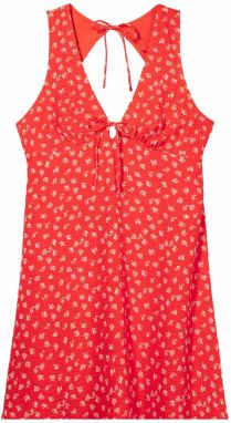 Bershka Šaty  jasne červená / biela