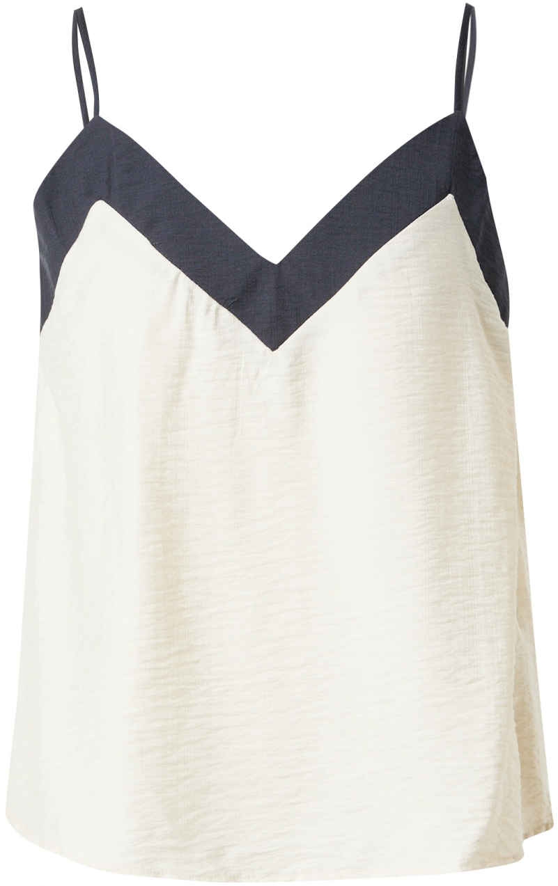 VERO MODA Top 'VMDenise'  krémová / námornícka modrá