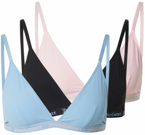 Juicy Couture Podprsenka  modrosivá / svetlozelená / ružová / čierna