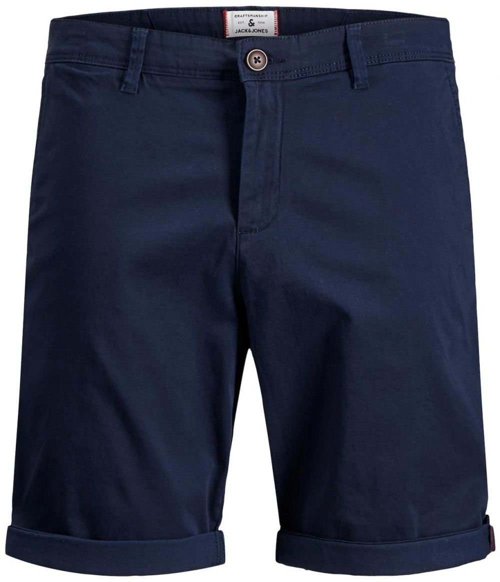 JACK & JONES Chino nohavice 'JJIBowie'  tmavomodrá / hrdzavohnedá