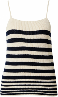 VERO MODA Top 'NEWLEXSUN'  béžová / námornícka modrá