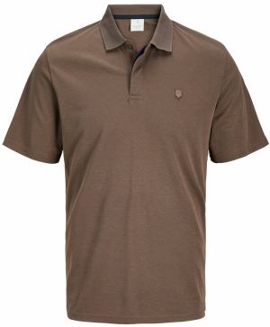 Jack & Jones Premium Tričko 'JJRODNEY'  tmavohnedá