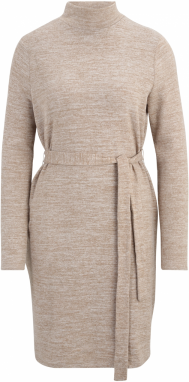 VERO MODA Pletené šaty 'Bella'  béžová melírovaná