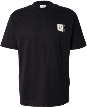 SELECTED HOMME Tričko 'SAXON'  čierna / biela
