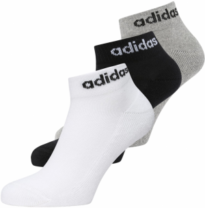 ADIDAS SPORTSWEAR Ponožky 'Linear Cushioned'  sivá / čierna / biela