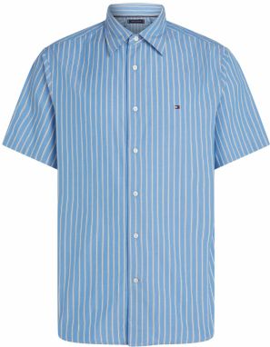 TOMMY HILFIGER Košeľa  modrá / sivá / biela