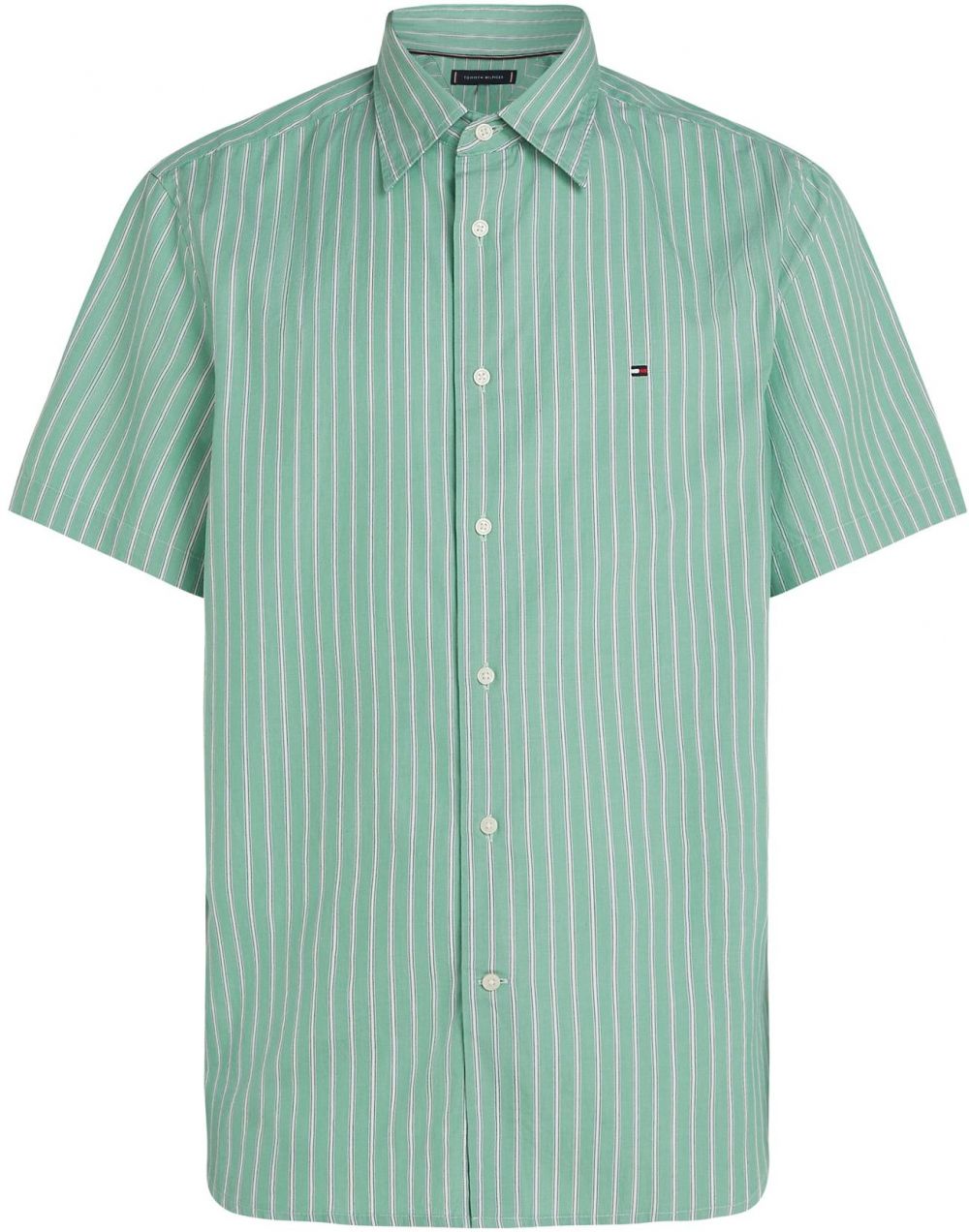 TOMMY HILFIGER Košeľa  tmavomodrá / zelená / biela