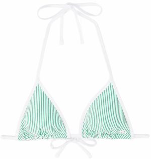 TOMMY HILFIGER Bikinový top  smaragdová / biela
