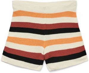 VERO MODA Nohavice 'VMARUBA'  svetlobéžová / oranžová / burgundská / čierna