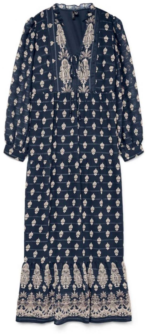 VERO MODA Šaty 'VMHEDI'  námornícka modrá / biela