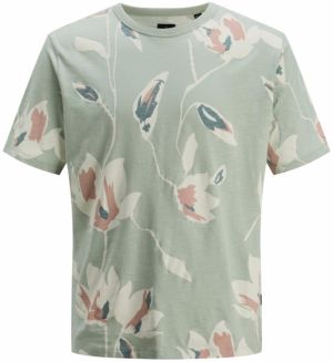 Jack & Jones Premium Tričko 'JPRBLAPALERMO'  béžová / námornícka modrá / pastelovo zelená / oranžová