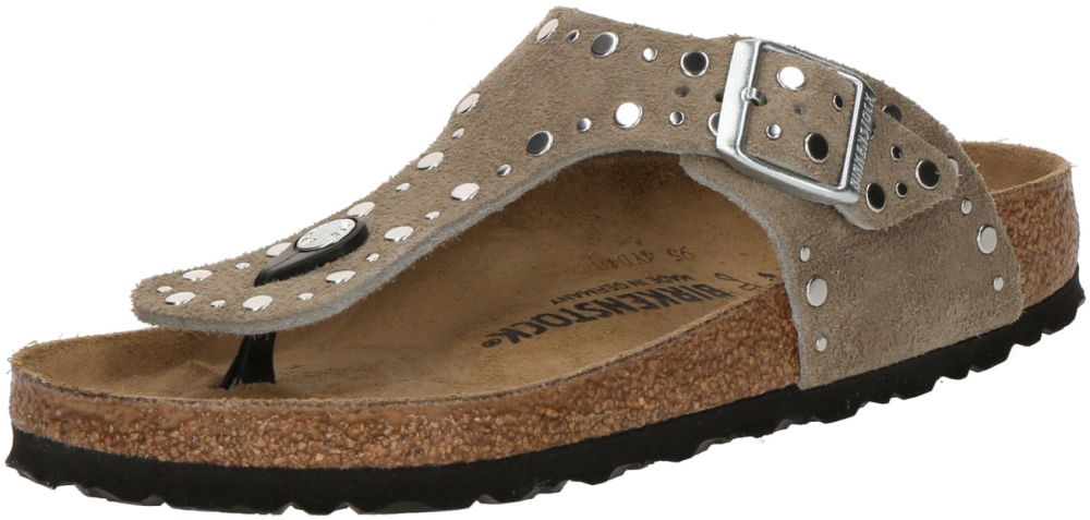 BIRKENSTOCK Žabky 'Gizeh Rivet'  tmavošedá