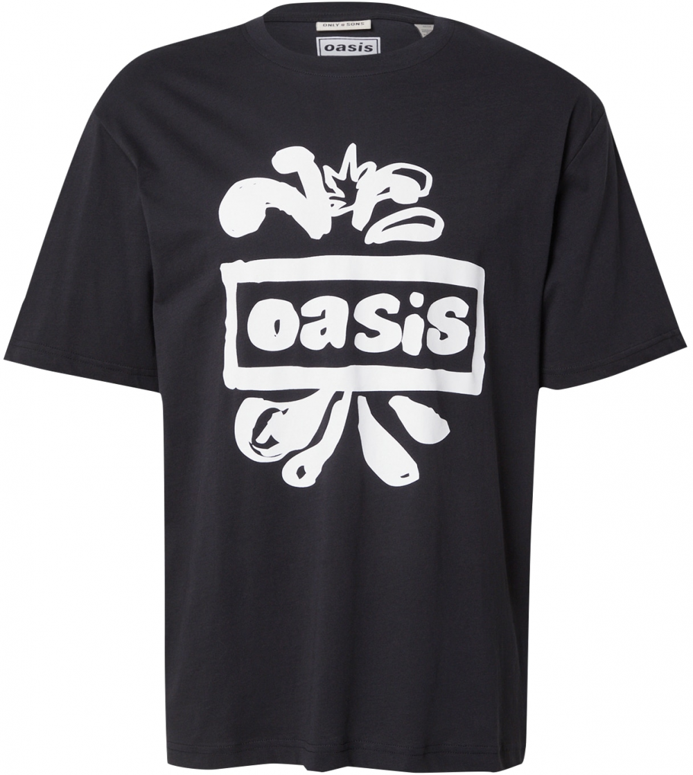 Only & Sons Tričko 'ONSOASIS'  čierna / biela