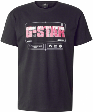 G-STAR Tričko 'Flyer'  pitaya / tmavoružová / čierna / biela